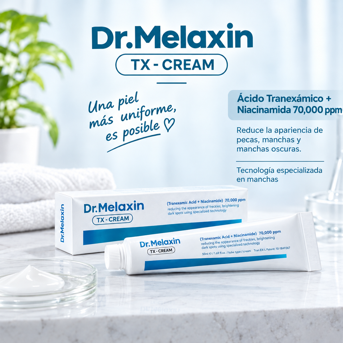 Dr. Melaxin TX-CREAM –  Crema Facial Iluminadora para Manchas